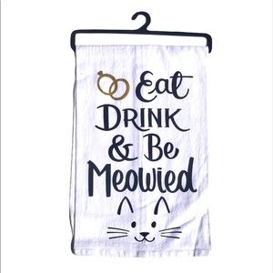Nantucket Cat Wedding Flour Sack Kitchen Towel